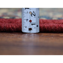 Load image into Gallery viewer, 3&#39;4&quot;x4&#39;9&quot; Red Kazak Pure Wool Geometric Design Hand-Knotted Oriental Rug FWR303906