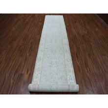 Load image into Gallery viewer, 2&#39;8&quot;x15&#39;9&quot; White Wash Peshawar Pure Wool Hand-Knotted Oriental XL Runner Rug FWR304752