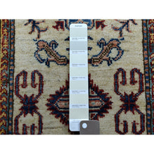 Load image into Gallery viewer, 2&#39;1&quot;x3&#39;2&quot; Ivory Super Kazak Pure Wool Geometric Design Hand-Knotted Oriental Rug FWR306078
