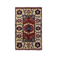 Load image into Gallery viewer, 3&#39;5&quot;x4&#39;9&quot; Afghan Ersari Pure Wool Hand-Knotted Oriental Rug FWR307806