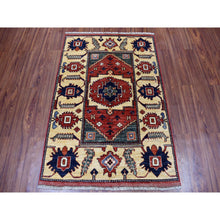 Load image into Gallery viewer, 3&#39;5&quot;x4&#39;9&quot; Afghan Ersari Pure Wool Hand-Knotted Oriental Rug FWR307806