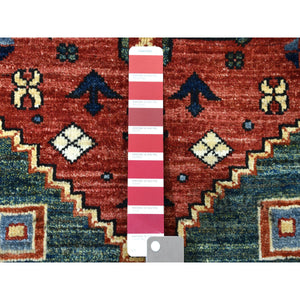 3'5"x4'9" Afghan Ersari Pure Wool Hand-Knotted Oriental Rug FWR307806