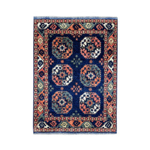 Load image into Gallery viewer, 5&#39;x6&#39;3&quot; Afghan Ersari Elephant Feet Design Pure Wool Hand-Knotted Oriental Rug FWR307830