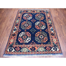 Load image into Gallery viewer, 5&#39;x6&#39;3&quot; Afghan Ersari Elephant Feet Design Pure Wool Hand-Knotted Oriental Rug FWR307830