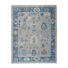 Load image into Gallery viewer, 8&#39;1&quot;x9&#39;9&quot; Soft Angora Pure Wool Gray Oushak Wool Foundation Hand-Knotted Oriental Rug FWR309654