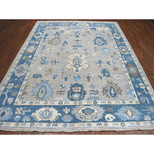 Load image into Gallery viewer, 8&#39;1&quot;x9&#39;9&quot; Soft Angora Pure Wool Gray Oushak Wool Foundation Hand-Knotted Oriental Rug FWR309654
