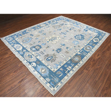 Load image into Gallery viewer, 8&#39;1&quot;x9&#39;9&quot; Soft Angora Pure Wool Gray Oushak Wool Foundation Hand-Knotted Oriental Rug FWR309654