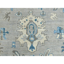 Load image into Gallery viewer, 8&#39;1&quot;x9&#39;9&quot; Soft Angora Pure Wool Gray Oushak Wool Foundation Hand-Knotted Oriental Rug FWR309654