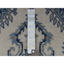 Load image into Gallery viewer, 2&#39;9&quot;x10&#39;7&quot; Vintage Look Kazak Geometric Design Ivory Runner Pure Wool Hand Knotted Oriental Rug FWR311502