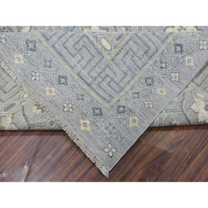 8'10"x11'8" White Wash Peshawar With Khotan Design Pure Wool Hand Knotted Oriental Rug FWR314634