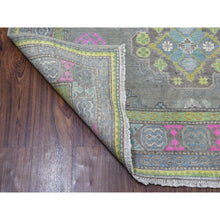 Load image into Gallery viewer, 5&#39;x6&#39;6&quot; Colorful Gray Fusion Kazak Pure Wool Geometric Design Hand Knotted Oriental Rug FWR314706