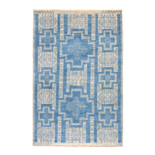 Load image into Gallery viewer, Blue Oriental Rug, Carpets, Handmade, Montana USA.