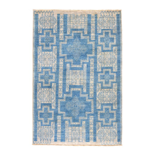 Blue Oriental Rug, Carpets, Handmade, Montana USA.