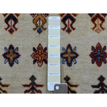 Load image into Gallery viewer, 5&#39;7&quot;x8&#39;4&quot; Ivory Khorjin Design Super Kazak Geometric Hand Knotted Pure Wool Oriental Rug FWR316584