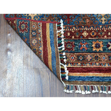 Load image into Gallery viewer, 2&#39;4&quot;x9&#39;7&quot; Khorjin Design Runner Red Super Kazak Geometric Hand Knotted 100% Wool Oriental Rug FWR316842