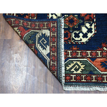 Load image into Gallery viewer, 5&#39;1&quot;x6&#39;8&quot; Blue Afghan Ersari Natural Dyes Elephant Feet Design Pure Wool Hand Knotted Oriental Rug FWR318018