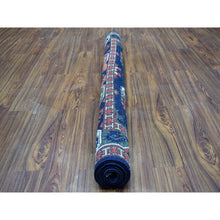 Load image into Gallery viewer, 5&#39;1&quot;x6&#39;8&quot; Blue Afghan Ersari Natural Dyes Elephant Feet Design Pure Wool Hand Knotted Oriental Rug FWR318018