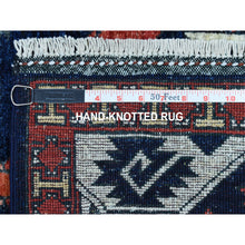 Load image into Gallery viewer, 5&#39;1&quot;x6&#39;8&quot; Blue Afghan Ersari Natural Dyes Elephant Feet Design Pure Wool Hand Knotted Oriental Rug FWR318018