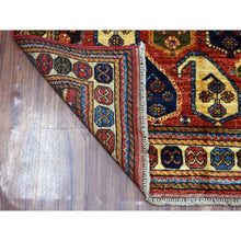 Load image into Gallery viewer, 4&#39;1&quot;x6&#39;1&quot; Red Afghan Turkoman Ersari Paisley Design Hand Knotted Pure Wool Oriental Rug FWR318762
