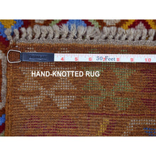 Load image into Gallery viewer, 3&#39;6&quot;x5&#39;9&quot; Brown Tribal Design Colorful Afghan Baluch Pure Wool Hand Knotted Oriental Rug FWR318966
