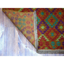 Load image into Gallery viewer, 3&#39;1&quot;x4&#39;9&quot; Brown Colorful Afghan Baluch Geometric Design Hand Knotted Pure Wool Oriental Rug FWR319086