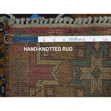 Load image into Gallery viewer, 4&#39;1&quot;x6&#39;1&quot; Brown Hand Knotted Colorful Afghan Baluch Tribal Design Pure Wool Oriental Rug FWR319116