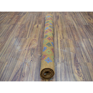4'1"x6'1" Brown Tribal Design Colorful Afghan Baluch Pure Wool Hand Knotted Oriental Rug FWR319134