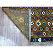 Load image into Gallery viewer, 3&#39;3&quot;x4&#39;8&quot; Brown Colorful Afghan Baluch Tribal Design Hand Knotted Pure Wool Oriental Rug FWR319638