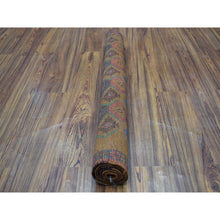 Load image into Gallery viewer, 3&#39;5&quot;x4&#39;5&quot; Brown Tribal Design Colorful Afghan Baluch Hand Knotted Pure Wool Oriental Rug FWR319644