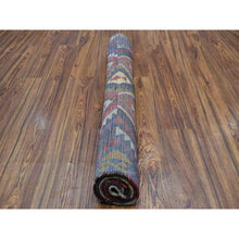 Load image into Gallery viewer, 3&#39;8&quot;x5&#39;7&quot; Blue Tribal Design Colorful Afghan Baluch Hand Knotted Pure Wool Oriental Rug FWR319656