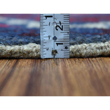 Load image into Gallery viewer, 3&#39;8&quot;x5&#39;7&quot; Blue Tribal Design Colorful Afghan Baluch Hand Knotted Pure Wool Oriental Rug FWR319656