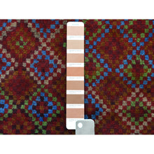 Load image into Gallery viewer, 3&#39;5&quot;x5&#39; Brown Tribal Design Colorful Afghan Baluch Hand Knotted Pure Wool Oriental Rug FWR319686