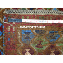 Load image into Gallery viewer, 3&#39;3&quot;x5&#39; Red Colorful Afghan Baluch All Over Design Hand Knotted Pure Wool Oriental Rug FWR319752