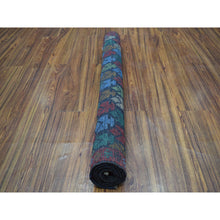 Load image into Gallery viewer, 3&#39;5&quot;x4&#39;8&quot; Red Tribal Design Colorful Afghan Baluch Hand Knotted Pure Wool Oriental Rug FWR319758
