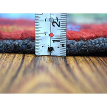 Load image into Gallery viewer, 3&#39;5&quot;x4&#39;8&quot; Red Tribal Design Colorful Afghan Baluch Hand Knotted Pure Wool Oriental Rug FWR319758