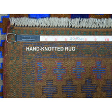 Load image into Gallery viewer, 3&#39;3&quot;x4&#39;7&quot; Brown All Over Design Colorful Afghan Baluch Hand Knotted Pure Wool Oriental Rug FWR319764