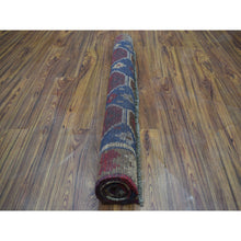 Load image into Gallery viewer, 3&#39;8&quot;x5&#39;9&quot; Blue Colorful Afghan Baluch Tribal Deisgn Pure Wool Hand Knotted Oriental Rug FWR319836