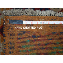 Load image into Gallery viewer, 4&#39;1&quot;x5&#39;9&quot; Brown Tribal Design Colorful Afghan Baluch Hand Knotted Pure Wool Oriental Rug FWR319842