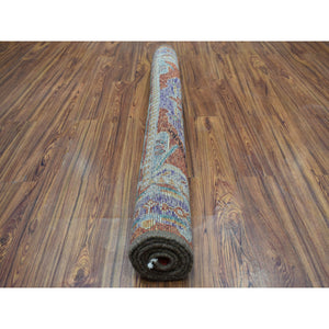 4'10"x6'6" Red Colorful Afghan Baluch Hand Knotted Tribal Design Pure Wool Oriental Rug FWR320004
