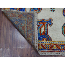 Load image into Gallery viewer, 5&#39;x6&#39;7&quot; Ivory Tribal Design Colorful Afghan Baluch Hand Knotted Pure Wool Oriental Rug FWR320022
