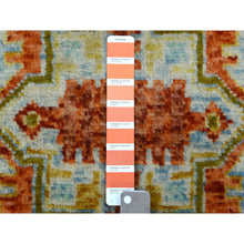 Load image into Gallery viewer, 5&#39;8&quot;x7&#39;9&quot; Orange Colorful Afghan Baluch Hand Knotted Tribal Design Pure Wool Oriental Rug FWR320040