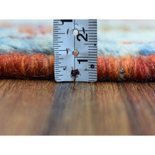 Load image into Gallery viewer, 5&#39;8&quot;x7&#39;9&quot; Orange Colorful Afghan Baluch Hand Knotted Tribal Design Pure Wool Oriental Rug FWR320040
