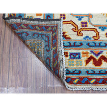 Load image into Gallery viewer, 5&#39;8&quot;x7&#39;8&quot; Ivory Colorful Afghan Baluch Hand Knotted Tribal Design Pure Wool Oriental Rug FWR320046