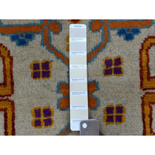 Load image into Gallery viewer, 5&#39;8&quot;x7&#39;8&quot; Ivory Colorful Afghan Baluch Hand Knotted Tribal Design Pure Wool Oriental Rug FWR320046