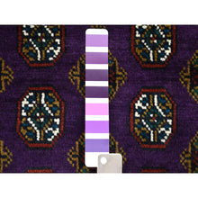 Load image into Gallery viewer, 6&#39;7&quot;x9&#39;4&quot; Purple Colorful Afghan Baluch Hand Knotted Tribal Design Pure Wool Oriental Rug FWR320094