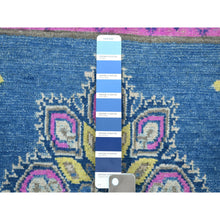 Load image into Gallery viewer, 4&#39;x6&#39;4&quot; Colorful Blue Fusion Kazak Pure Wool Hand Knotted Oriental Rug FWR321102