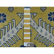 Load image into Gallery viewer, 4&#39;x6&#39;4&quot; Colorful Yellow Fusion Kazak Pure Wool Hand Knotted Oriental Rug FWR321168