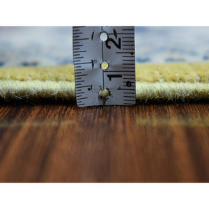 4'x6'4" Colorful Yellow Fusion Kazak Pure Wool Hand Knotted Oriental Rug FWR321168