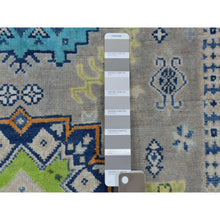 Load image into Gallery viewer, 3&#39;3&quot;x5&#39; Colorful Gray Fusion Kazak Pure Wool Geometric Design Hand Knotted Oriental Rug FWR321228