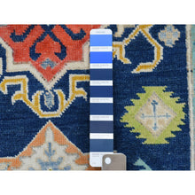 Load image into Gallery viewer, 3&#39;1&quot;x5&#39; Colorful Navy Blue Fusion Kazak Pure Wool Hand Knotted Oriental Rug FWR321234